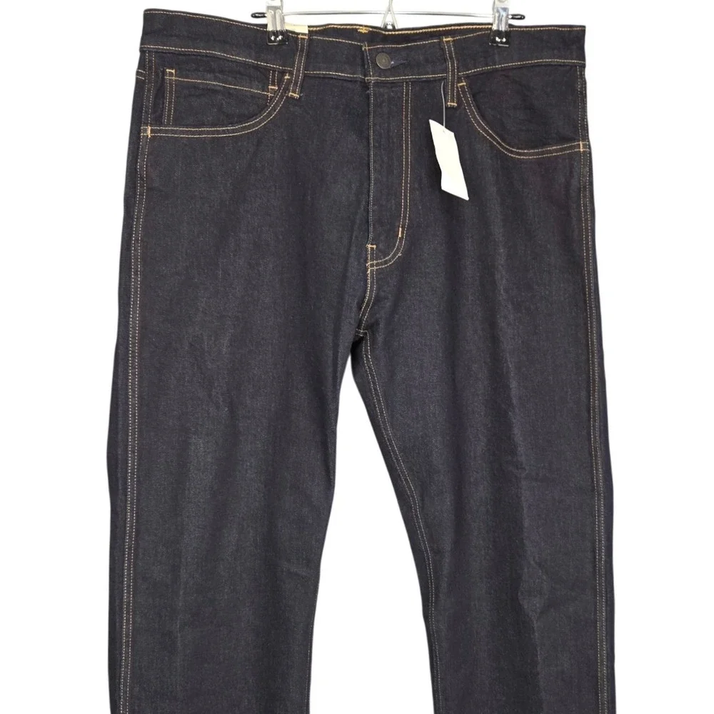 Levis Workwear Fit Jeans Mens 36x34 Dark Wash Straight Leg Stretch Denim NEW